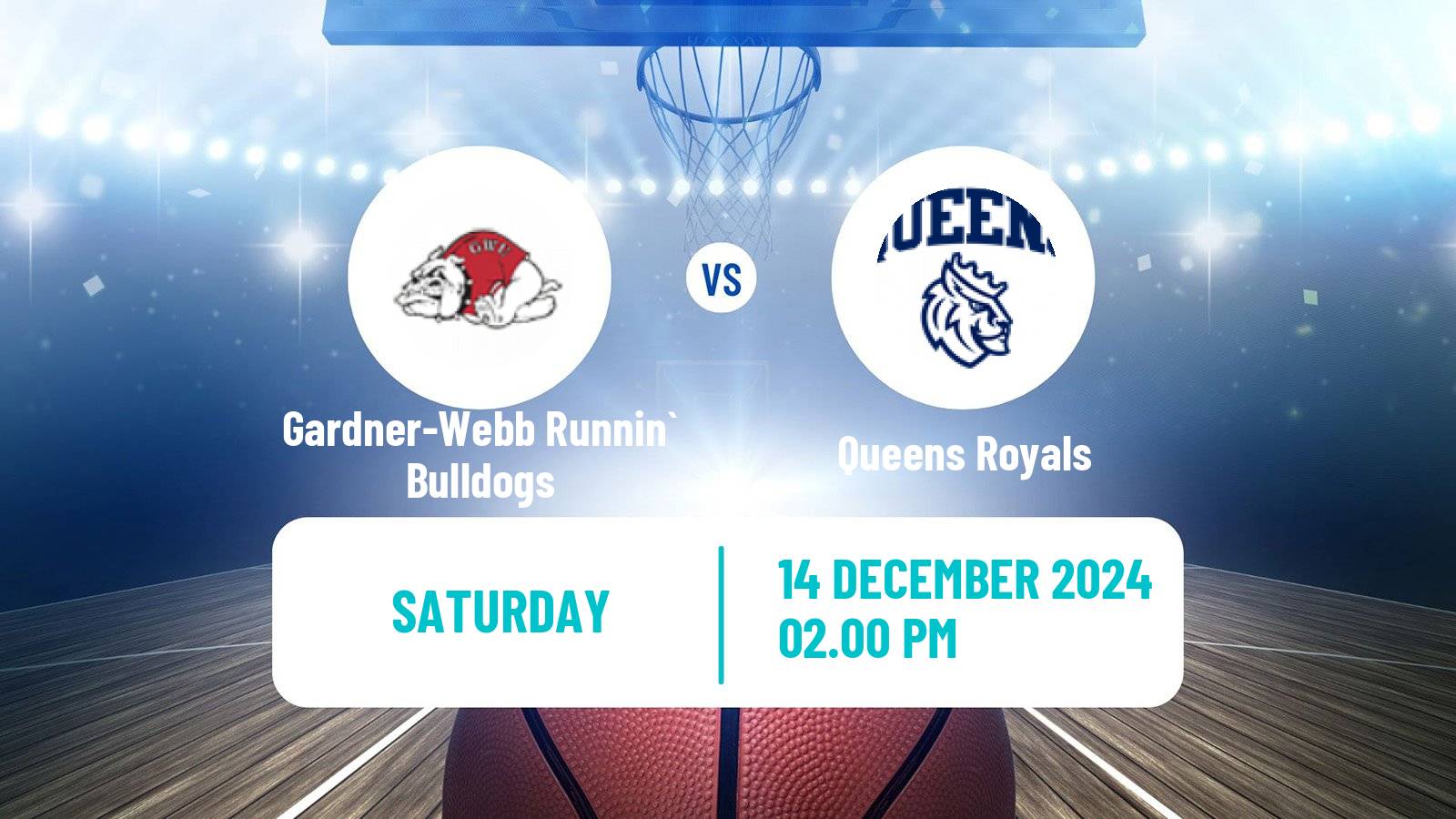 Basketball NCAA College Basketball Gardner-Webb Runnin` Bulldogs - Queens Royals