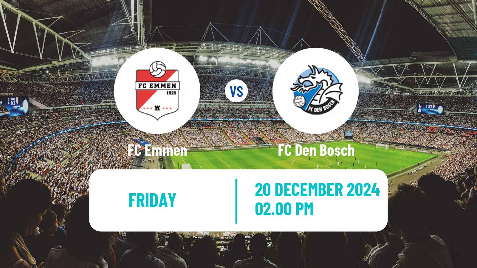 Soccer Dutch Eerste Divisie Emmen - Den Bosch