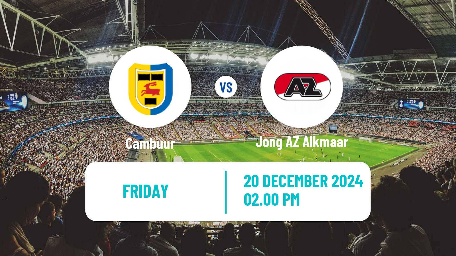 Soccer Dutch Eerste Divisie Cambuur - Jong AZ Alkmaar