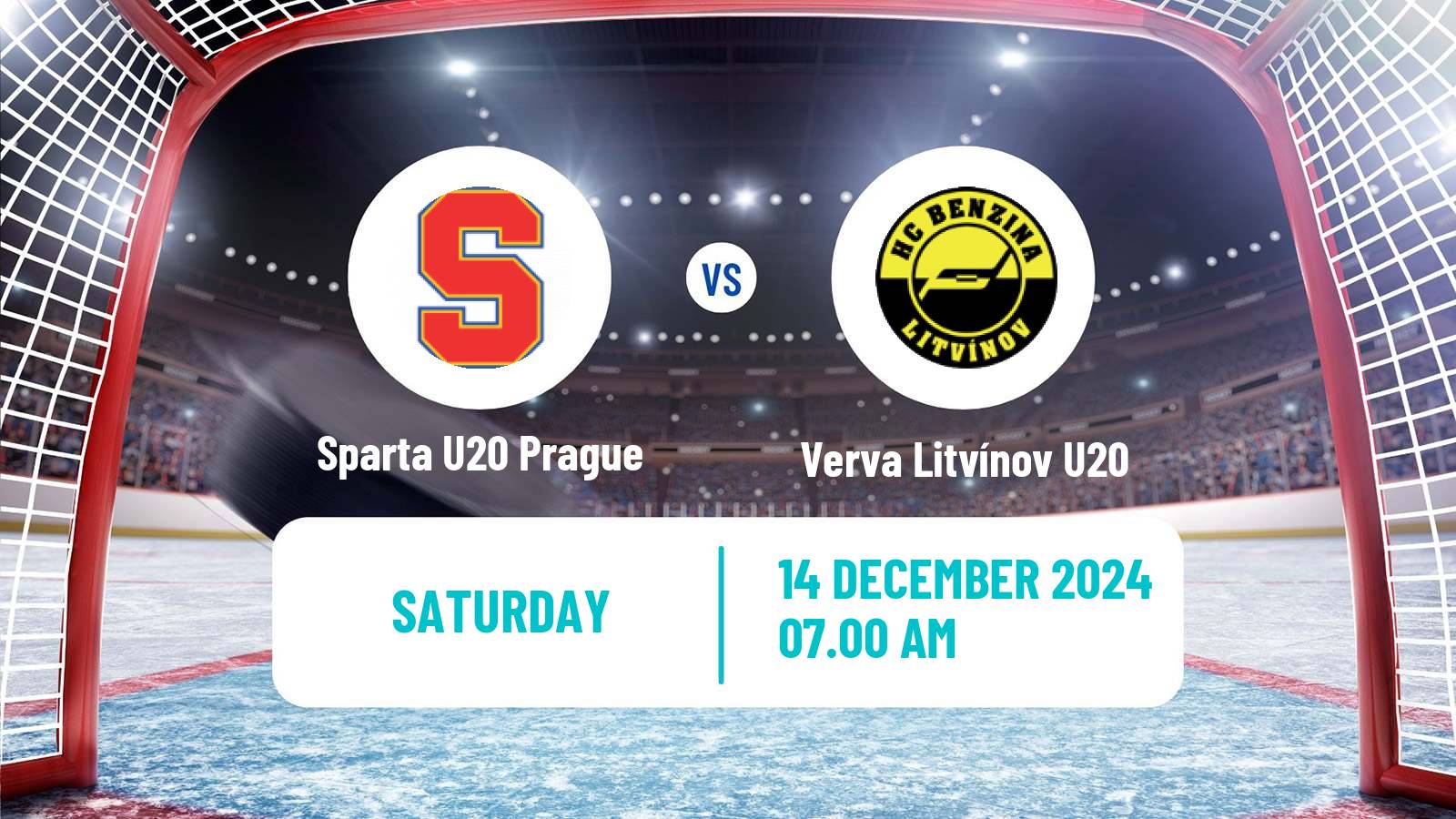 Hockey Czech ELJ Sparta U20 Prague - Verva Litvínov U20