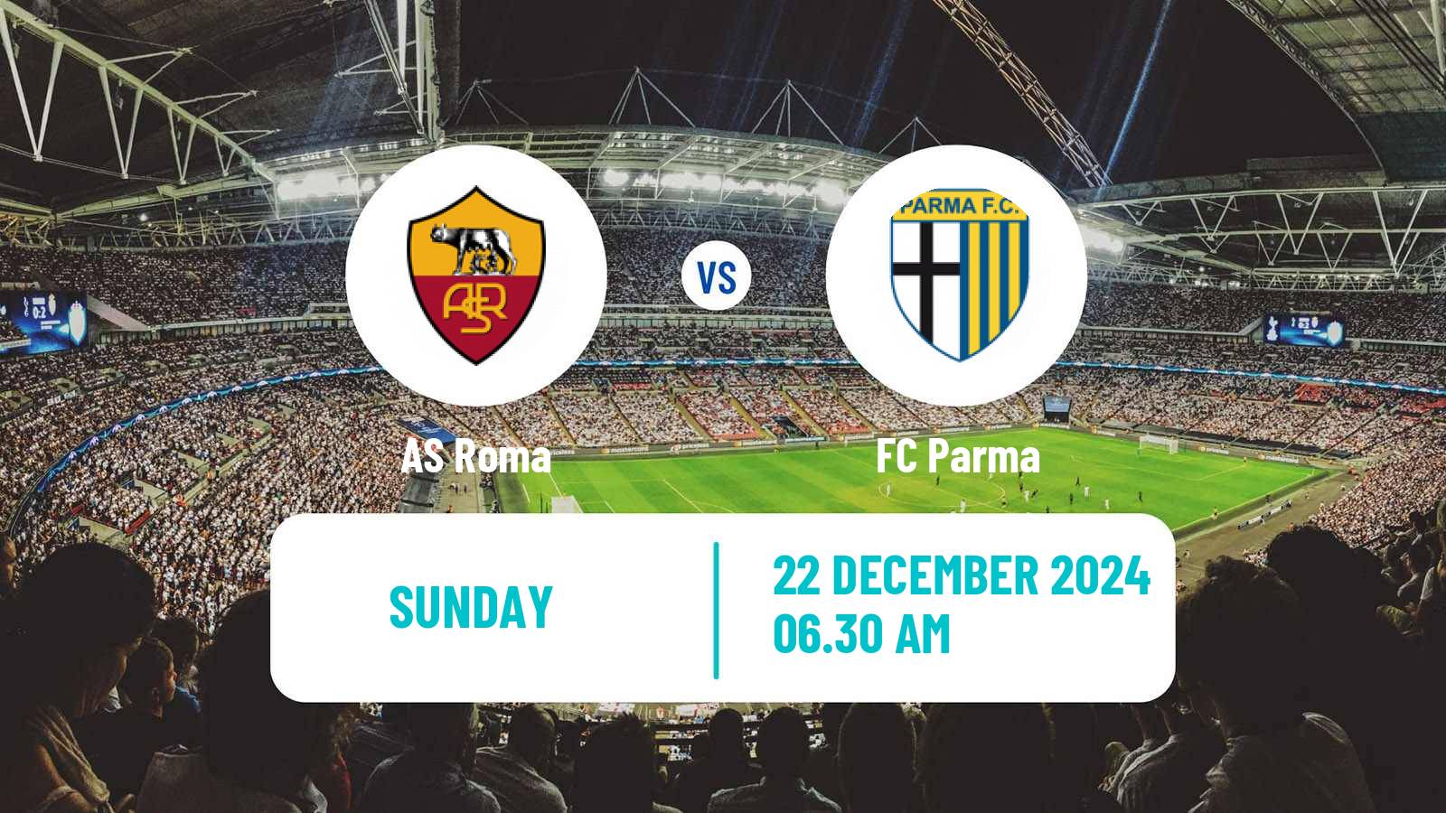 Soccer Italian Serie A Roma - Parma