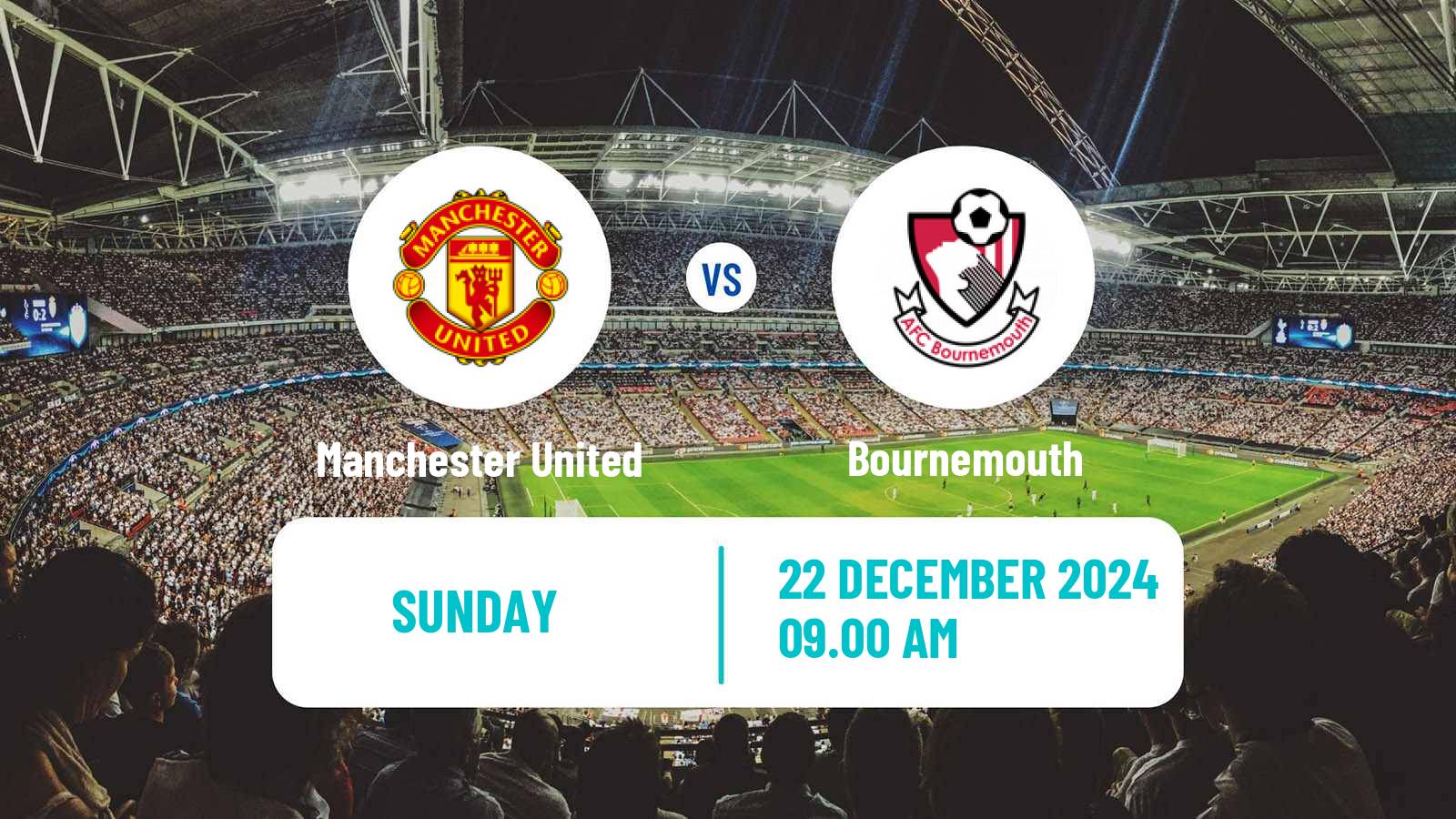 Soccer English Premier League Manchester United - Bournemouth