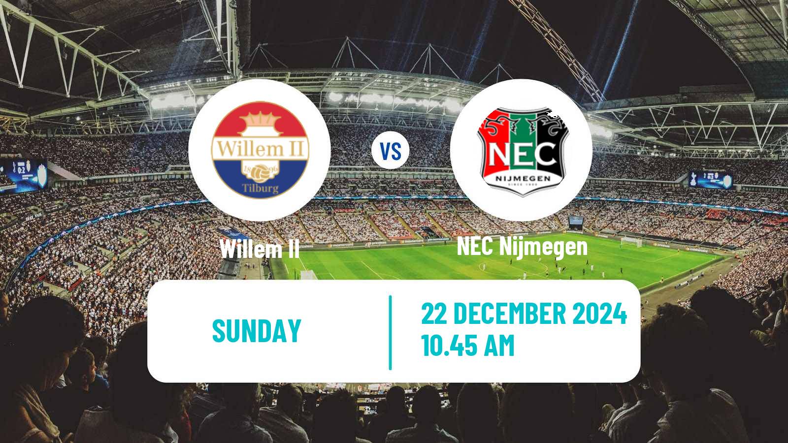 Soccer Dutch Eredivisie Willem II - NEC Nijmegen