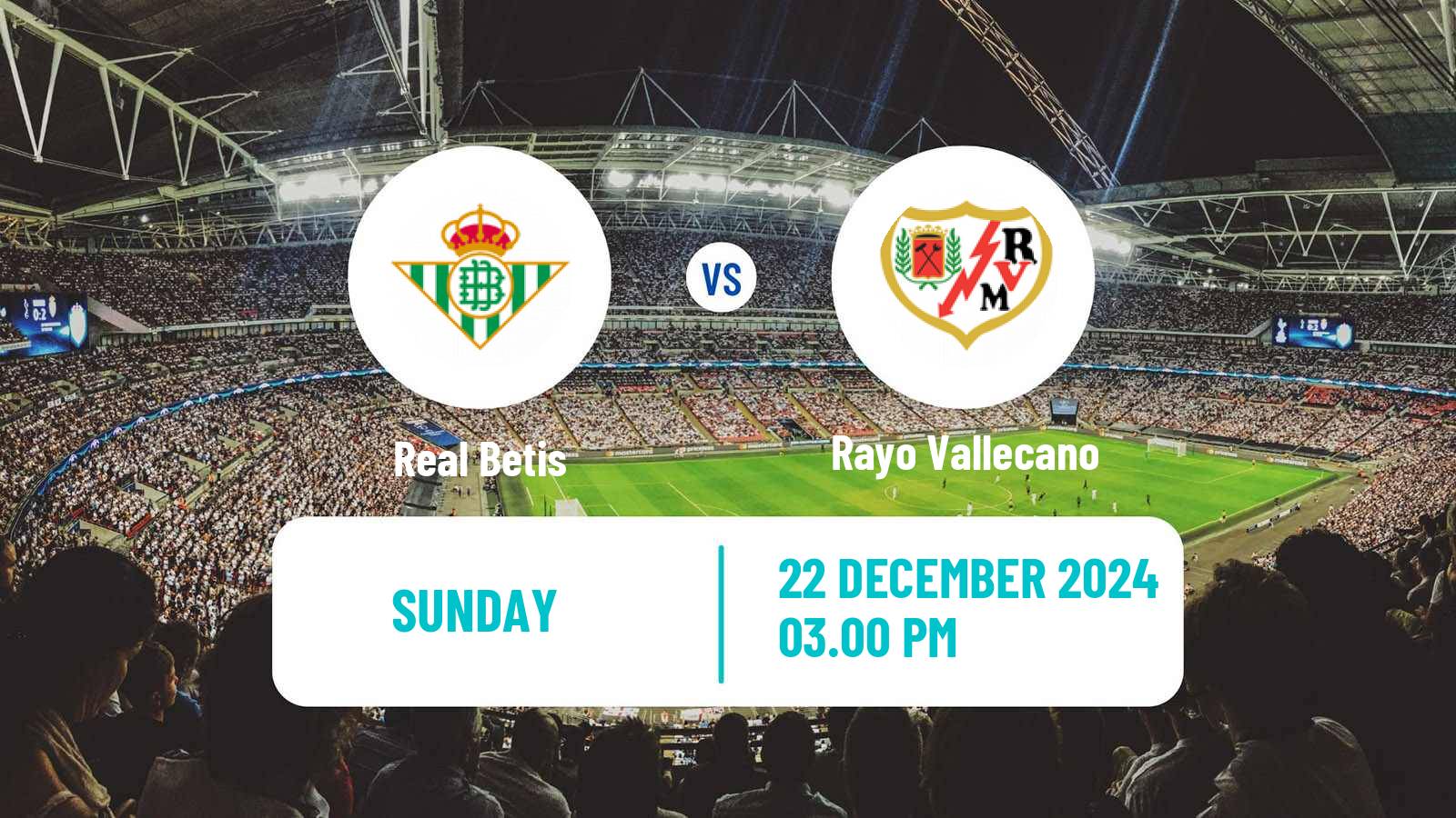 Soccer Spanish LaLiga Betis - Rayo Vallecano