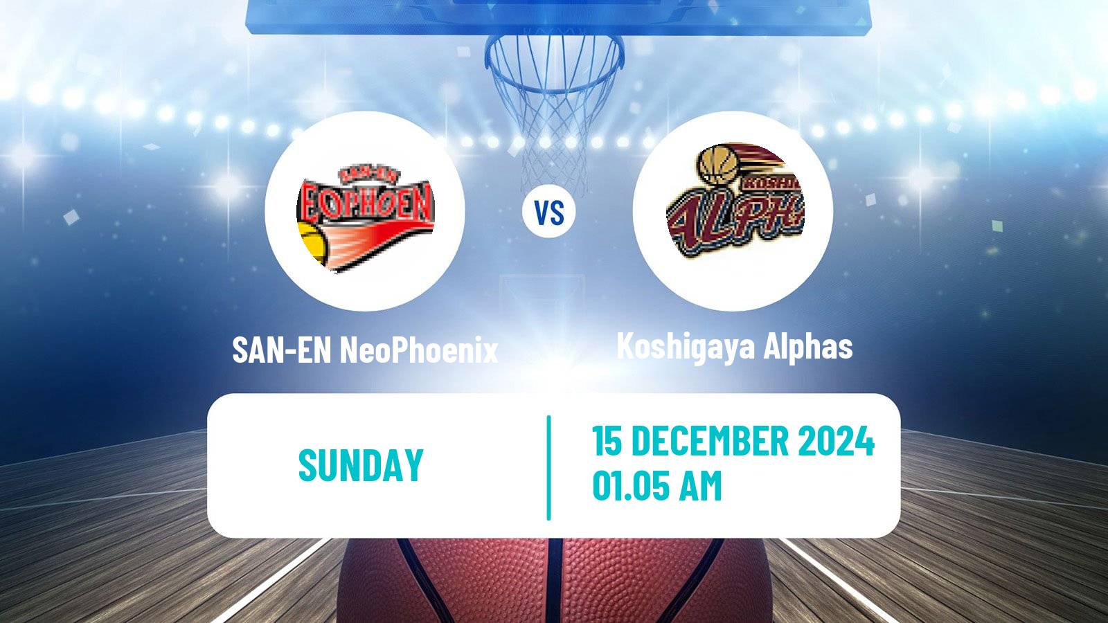 Basketball BJ League SAN-EN NeoPhoenix - Koshigaya Alphas