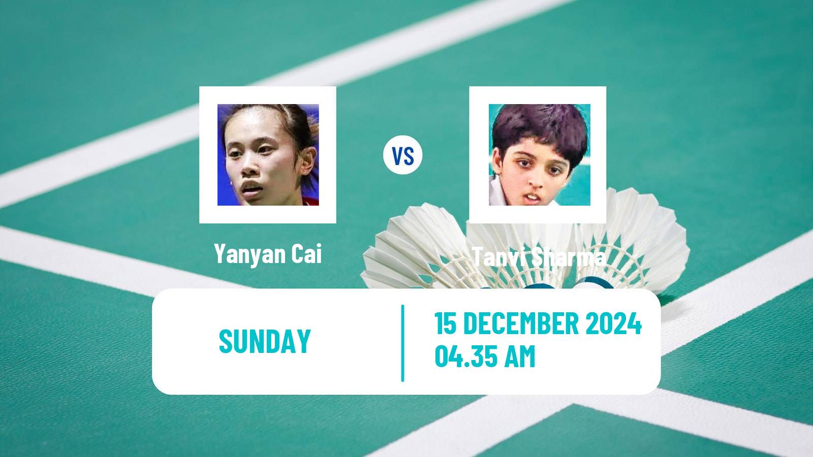 Badminton BWF World Tour Odisha Masters Women Yanyan Cai - Tanvi Sharma