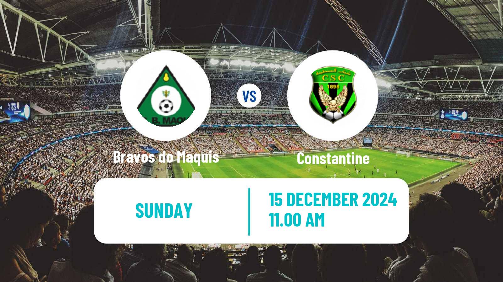 Soccer CAF Confederation Cup Bravos do Maquis - Constantine