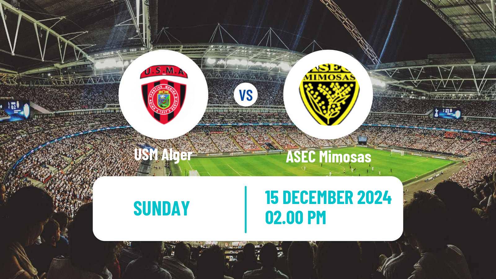 Soccer CAF Confederation Cup USM Alger - ASEC Mimosas