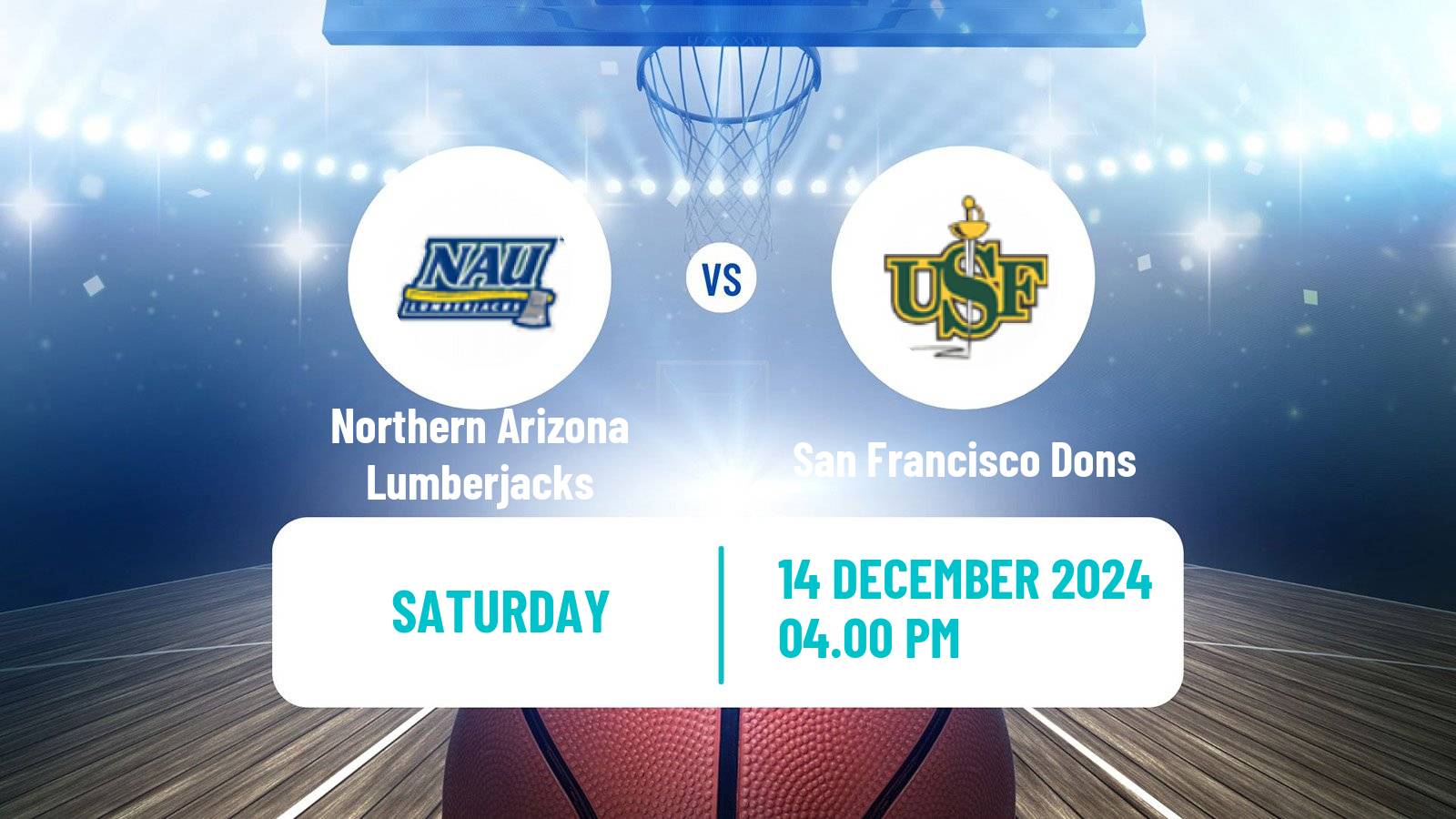 Basketball NCAA College Basketball Women Northern Arizona Lumberjacks - San Francisco Dons