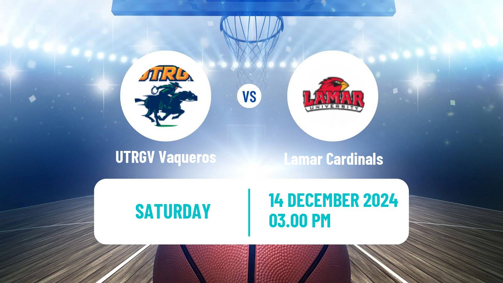 Basketball NCAA College Basketball Women UTRGV Vaqueros - Lamar Cardinals