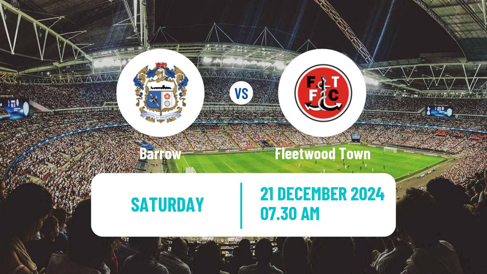 Soccer English League Two Barrow - Fleetwood Town