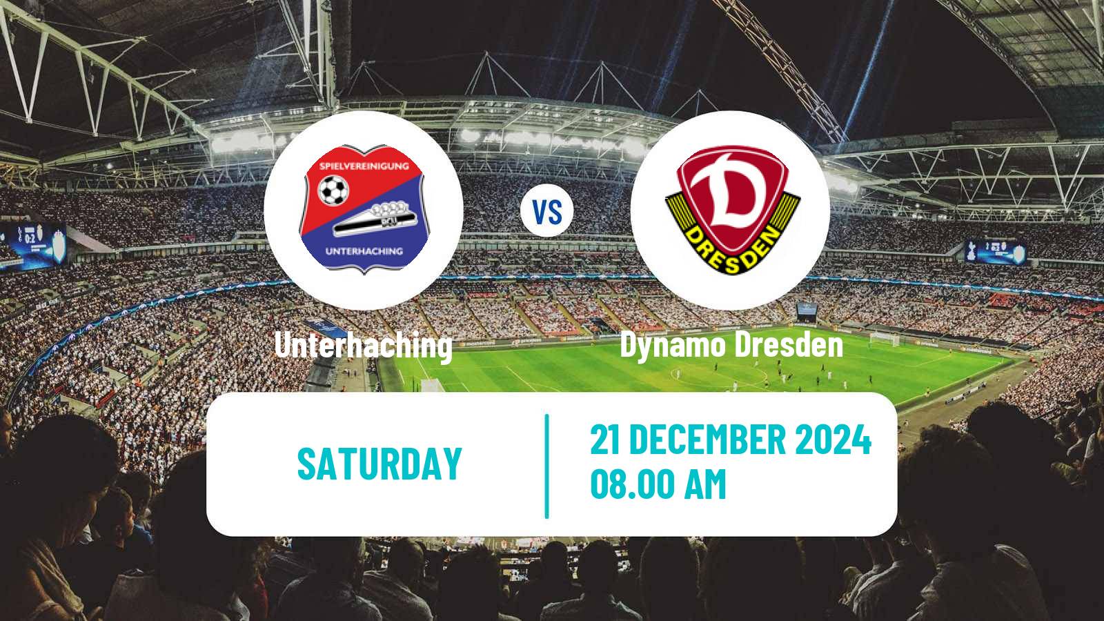 Soccer German 3 Bundesliga Unterhaching - Dynamo Dresden