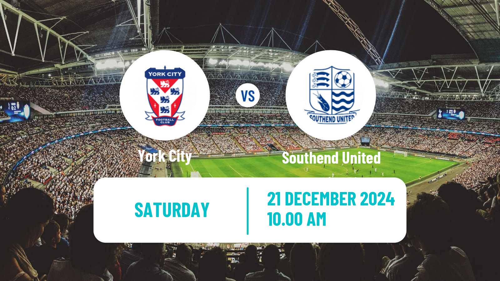 Soccer English National League York City - Southend United