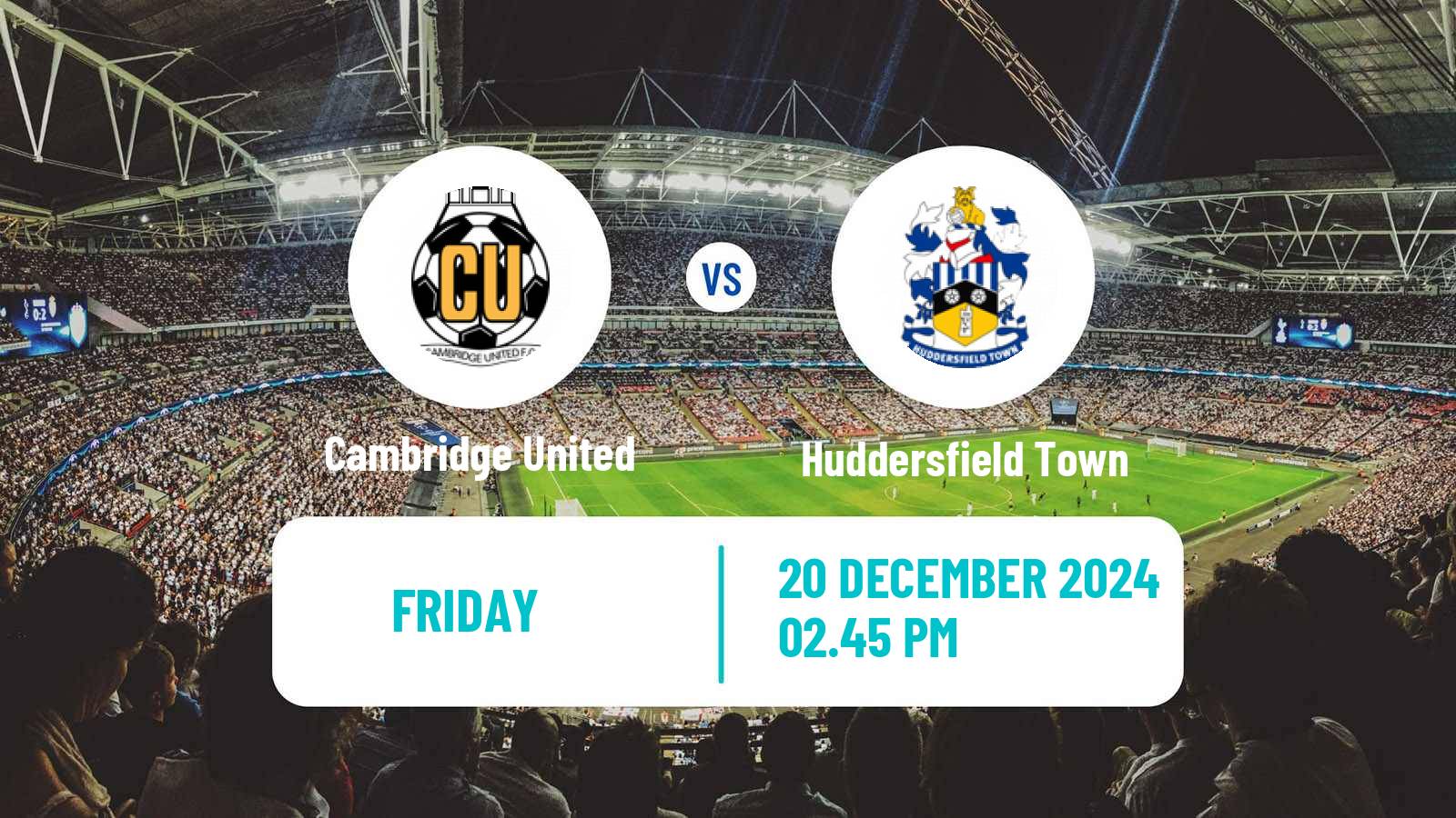 Soccer English League One Cambridge United - Huddersfield Town