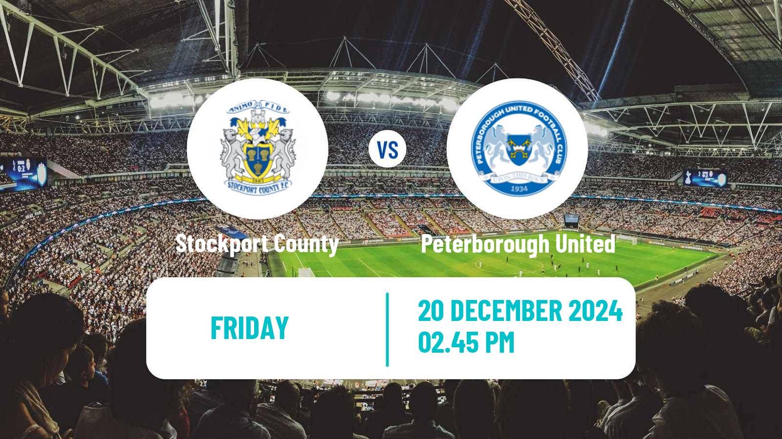 Soccer English League One Stockport County - Peterborough United