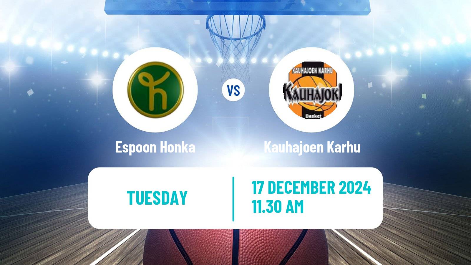 Basketball Finnish Korisliiga Espoon Honka - Kauhajoen Karhu