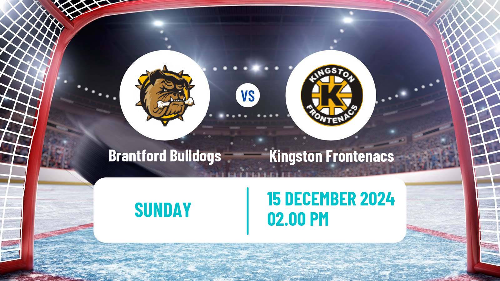 Hockey OHL Brantford Bulldogs - Kingston Frontenacs