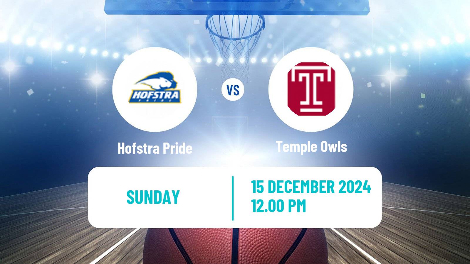 Basketball NCAA College Basketball Hofstra Pride - Temple Owls