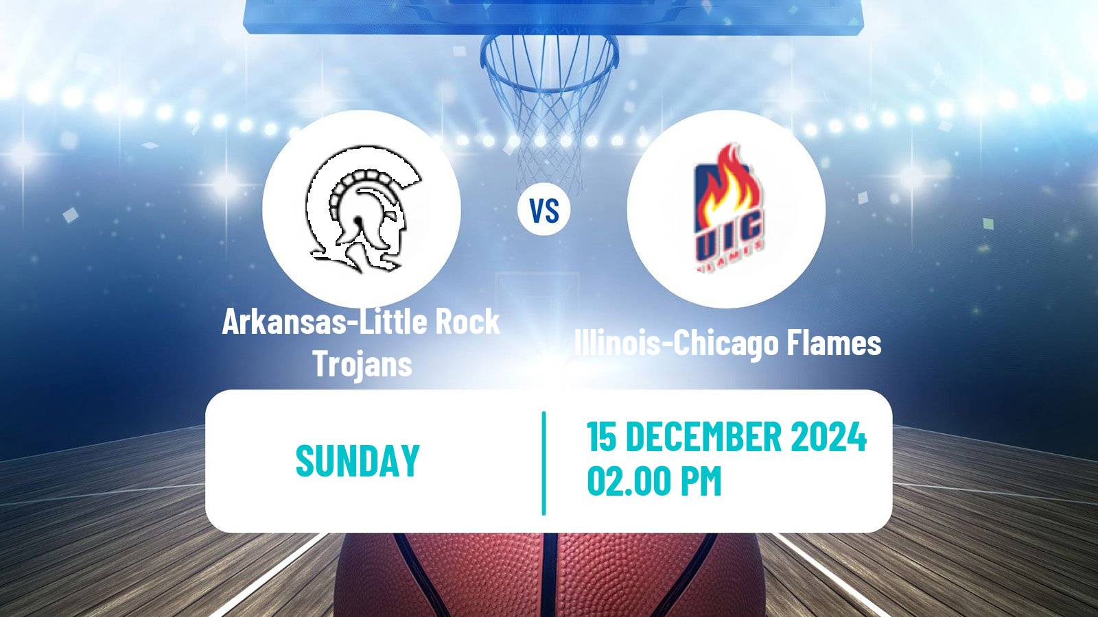 Basketball NCAA College Basketball Arkansas-Little Rock Trojans - Illinois-Chicago Flames