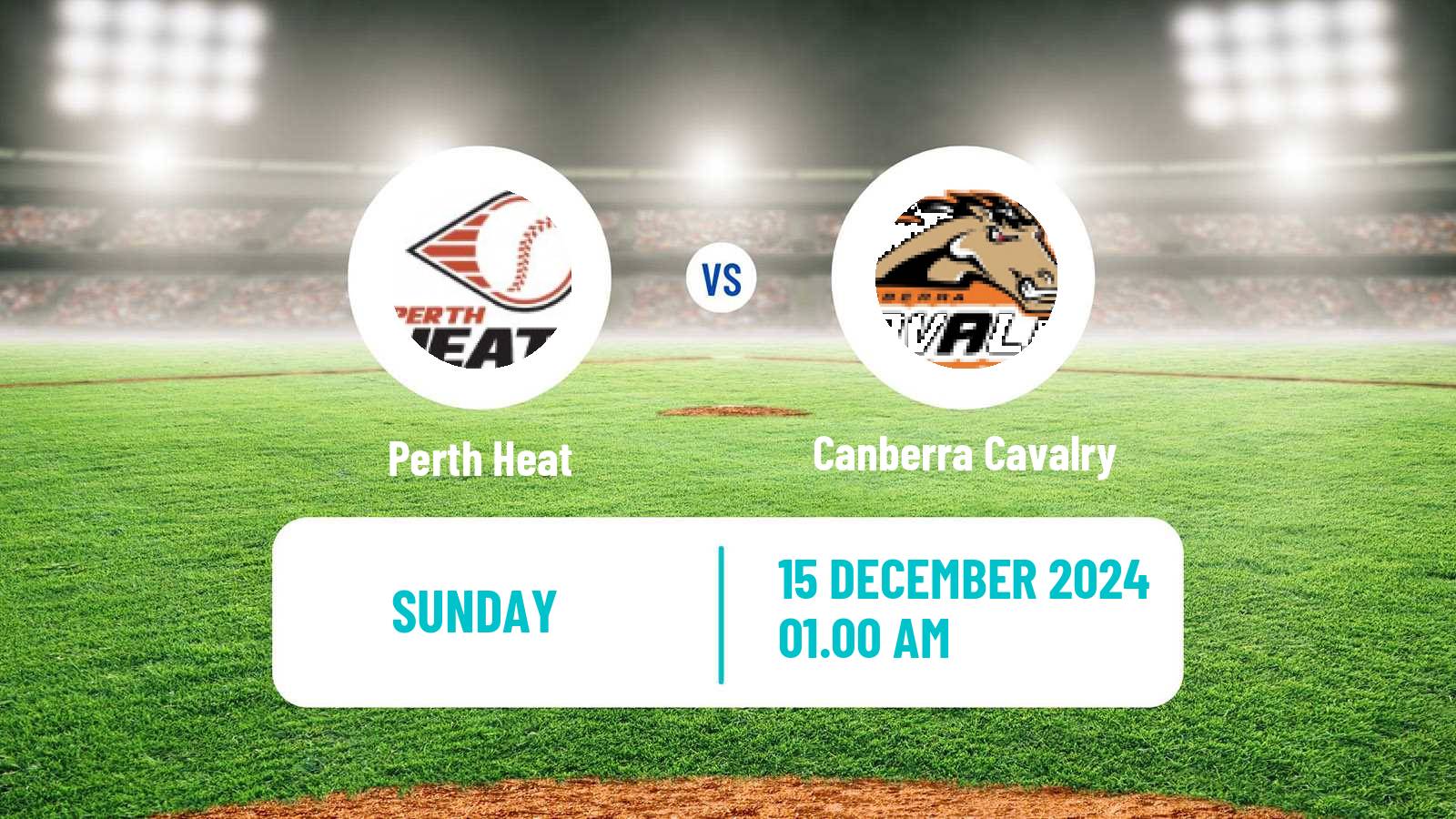 Baseball Australian ABL Perth Heat - Canberra Cavalry