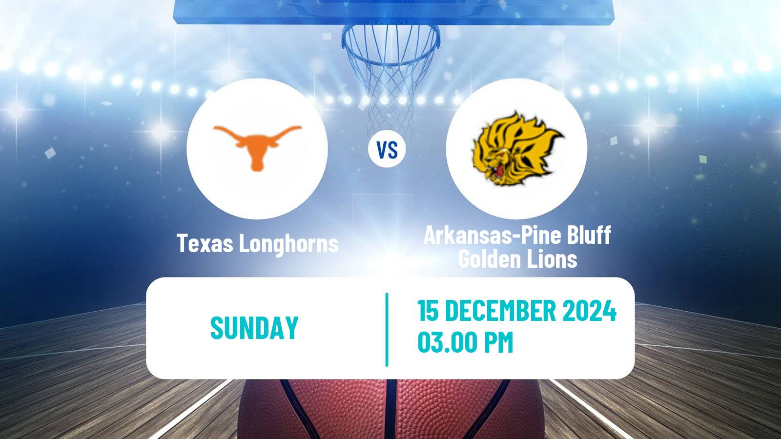 Basketball NCAA College Basketball Texas Longhorns - Arkansas-Pine Bluff Golden Lions