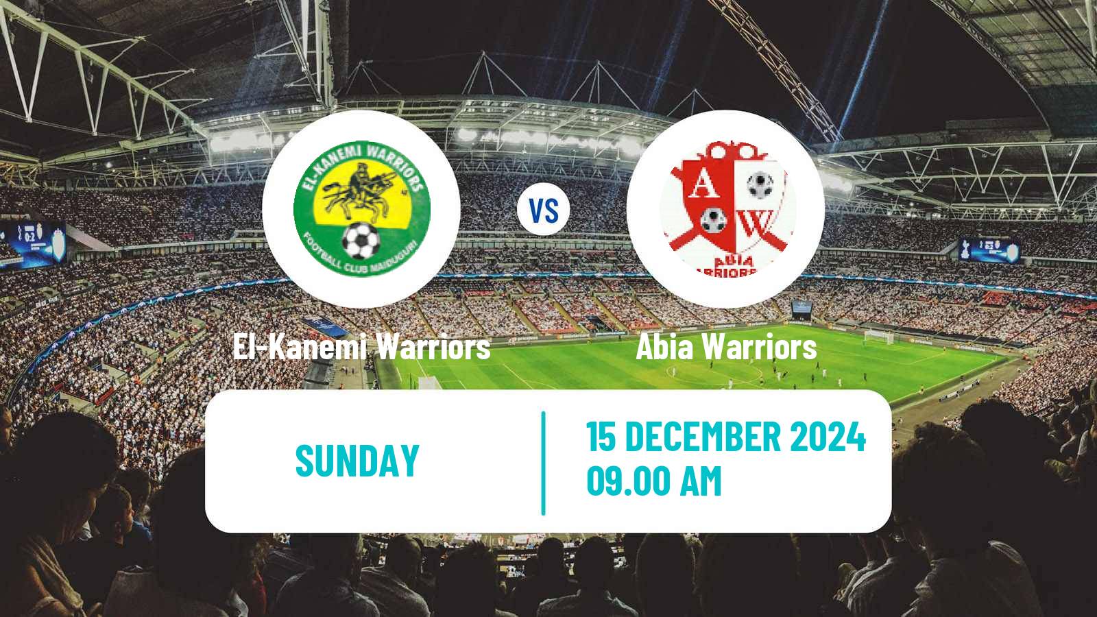 Soccer Nigerian Premier League El-Kanemi Warriors - Abia Warriors