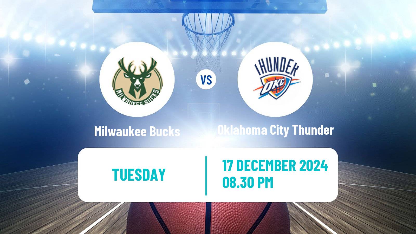 Basketball NBA In Season Tournament Milwaukee Bucks - Oklahoma City Thunder