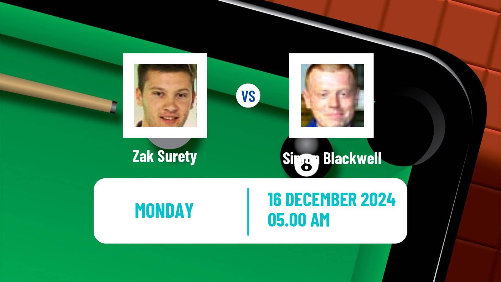 Snooker German Masters Zak Surety - Simon Blackwell