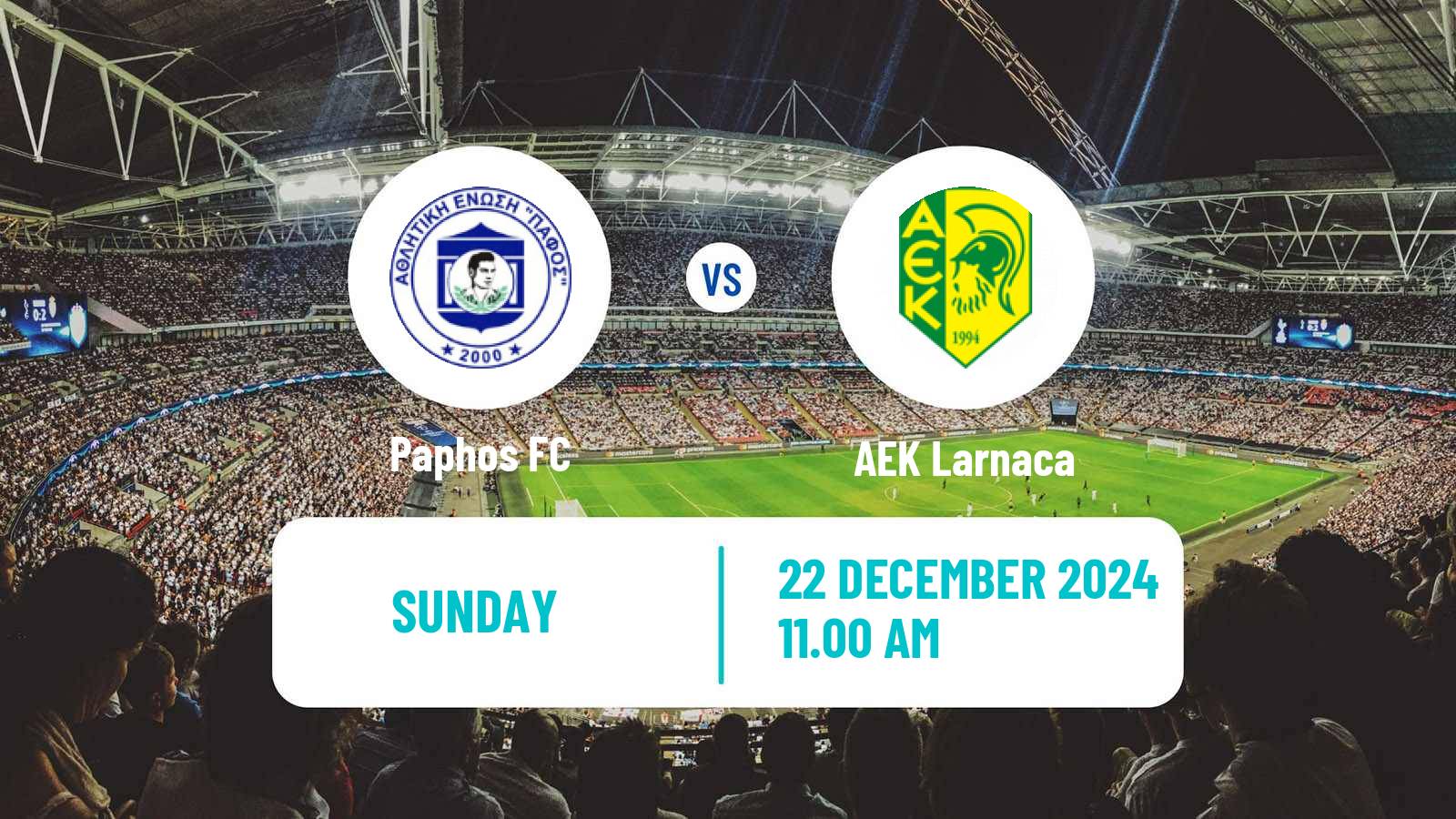 Soccer Cypriot First Division Paphos - AEK Larnaca