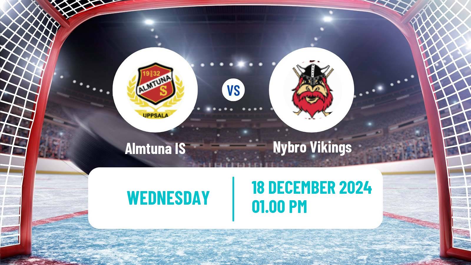 Hockey Swedish Hockey Allsvenskan Almtuna IS - Nybro Vikings