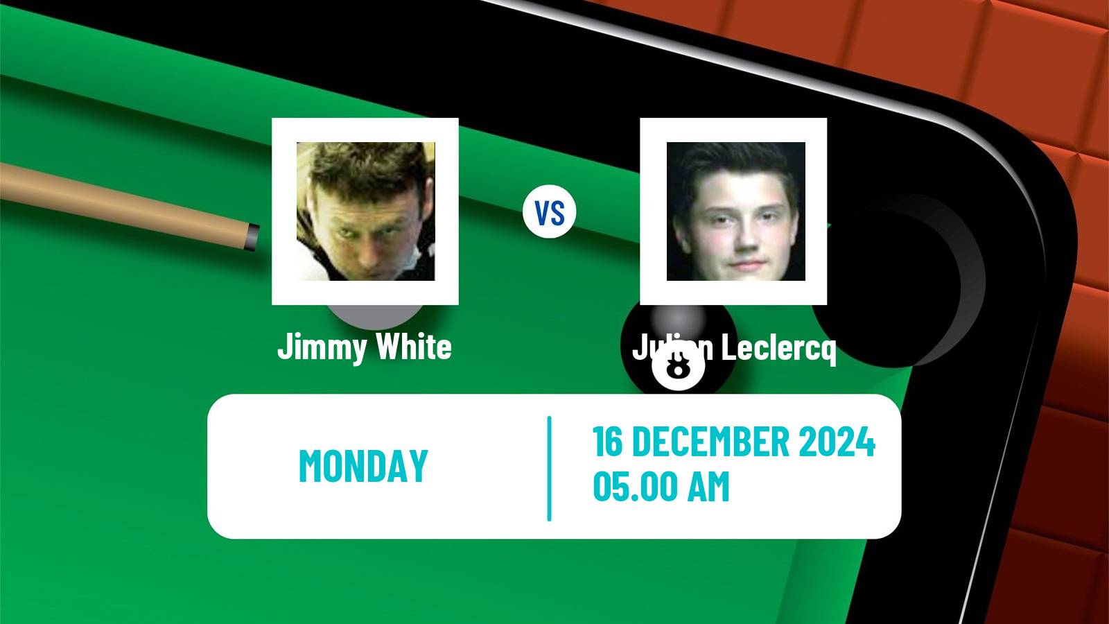 Snooker German Masters Jimmy White - Julien Leclercq