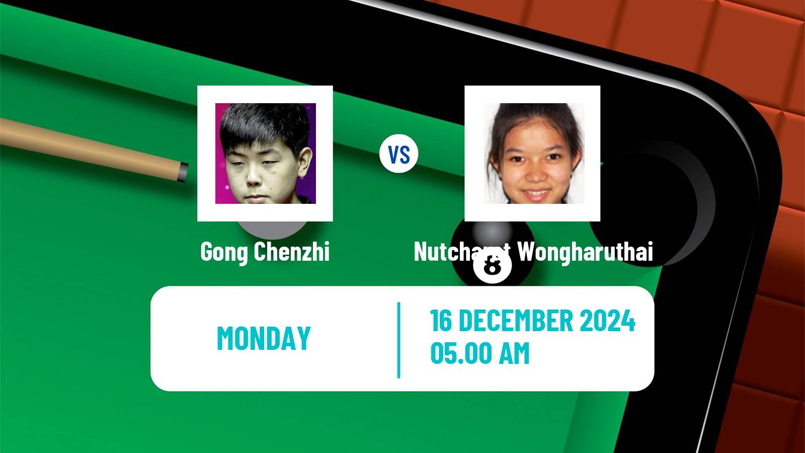 Snooker German Masters Gong Chenzhi - Nutcharat Wongharuthai