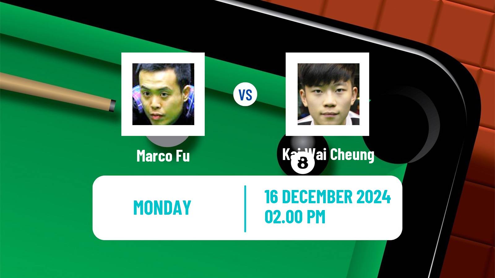 Snooker German Masters Marco Fu - Kai Wai Cheung