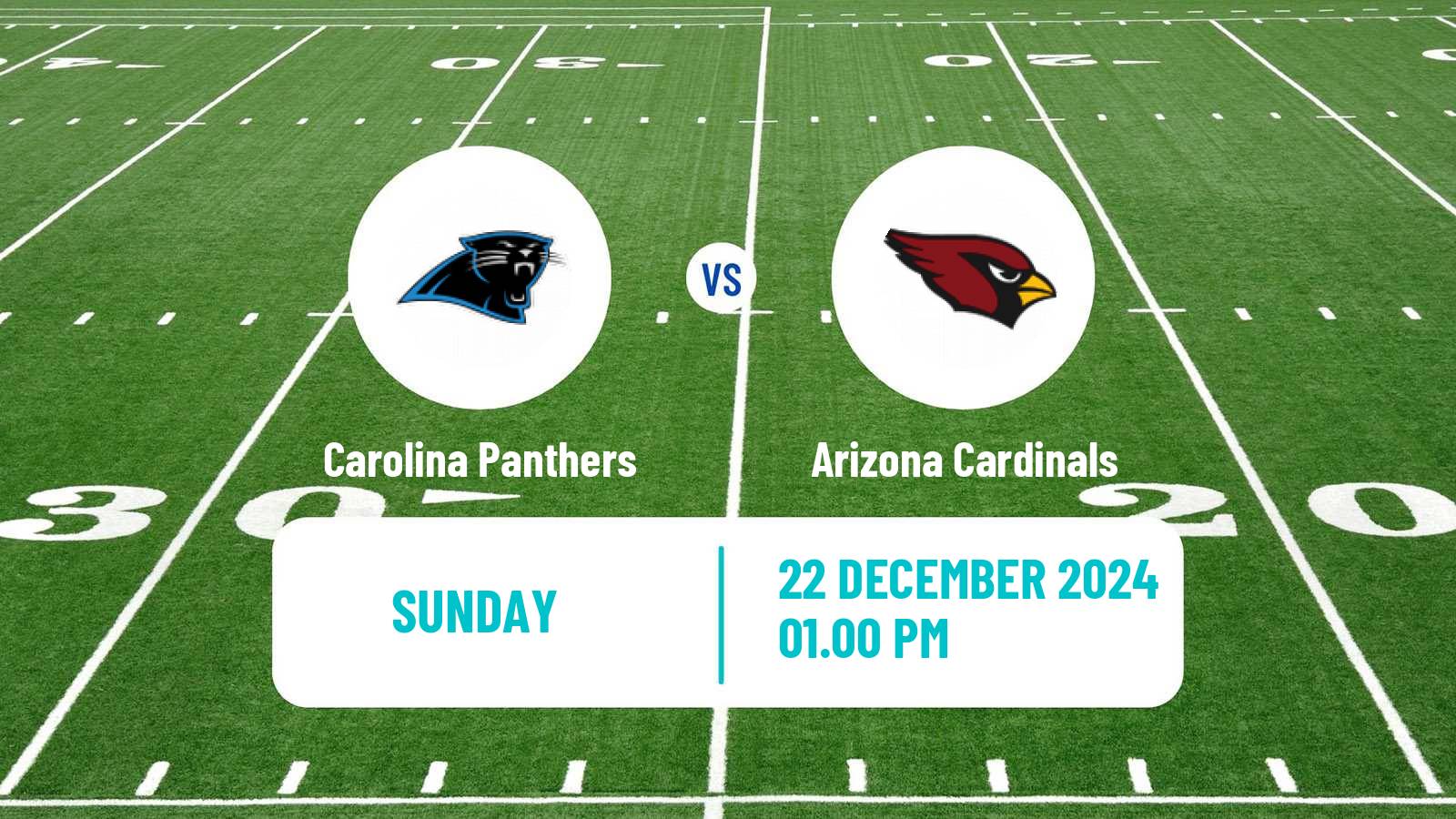 American football NFL Carolina Panthers - Arizona Cardinals