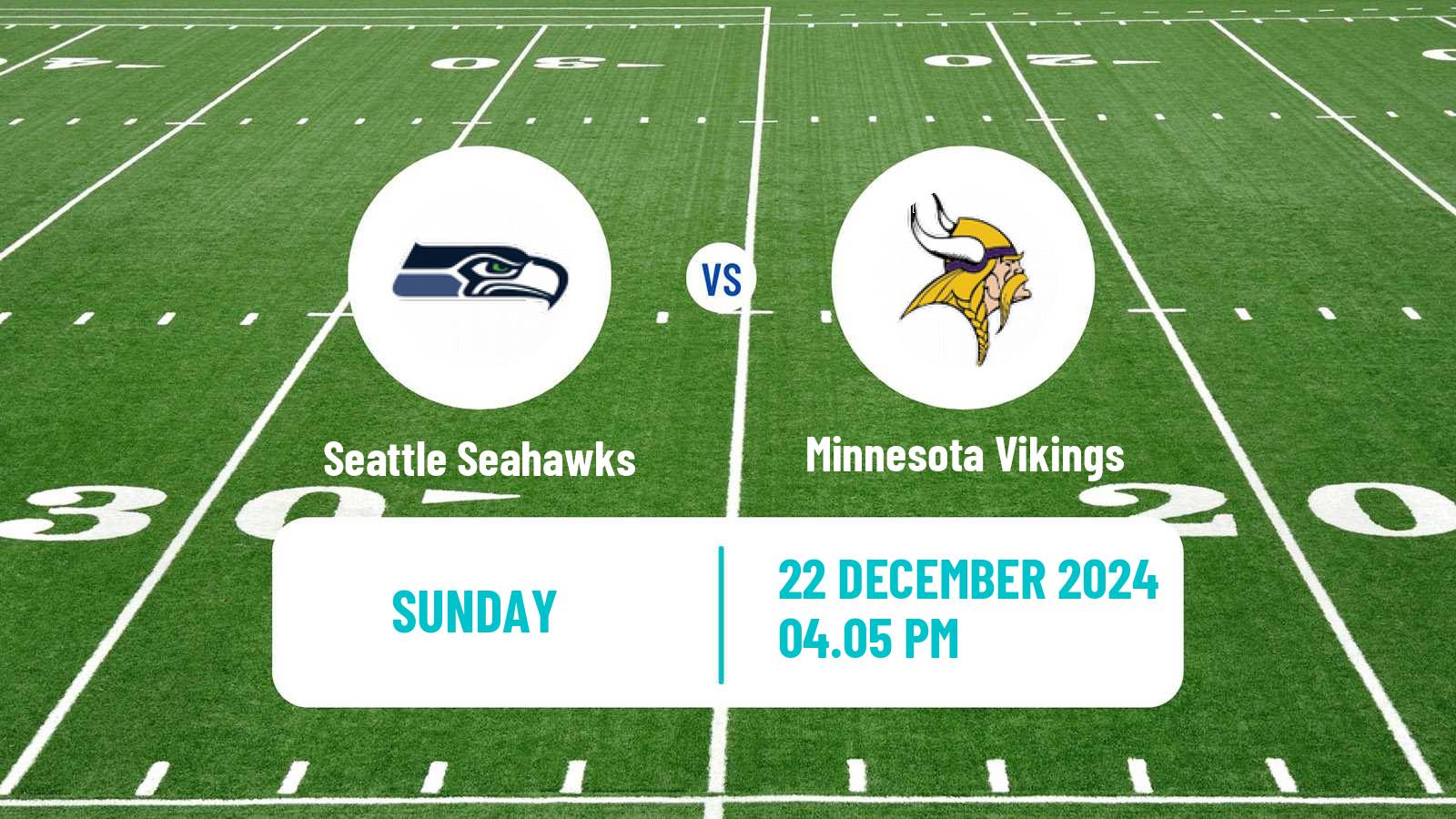 American football NFL Seattle Seahawks - Minnesota Vikings