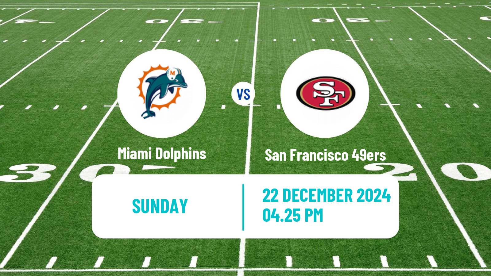 American football NFL Miami Dolphins - San Francisco 49ers