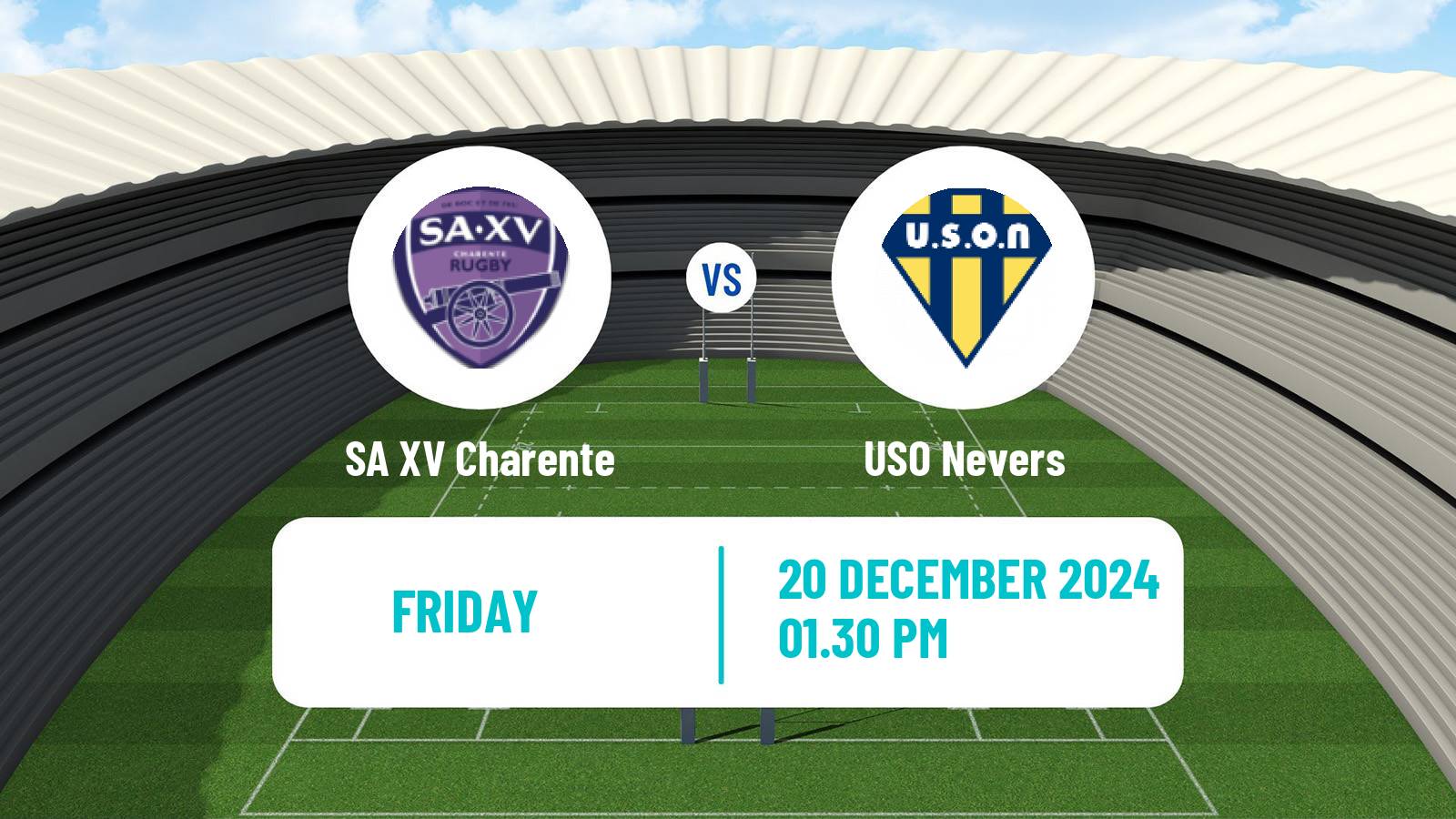 Rugby union French Pro D2 SA XV Charente - Nevers