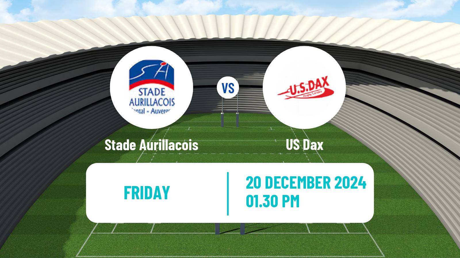 Rugby union French Pro D2 Stade Aurillacois - US Dax