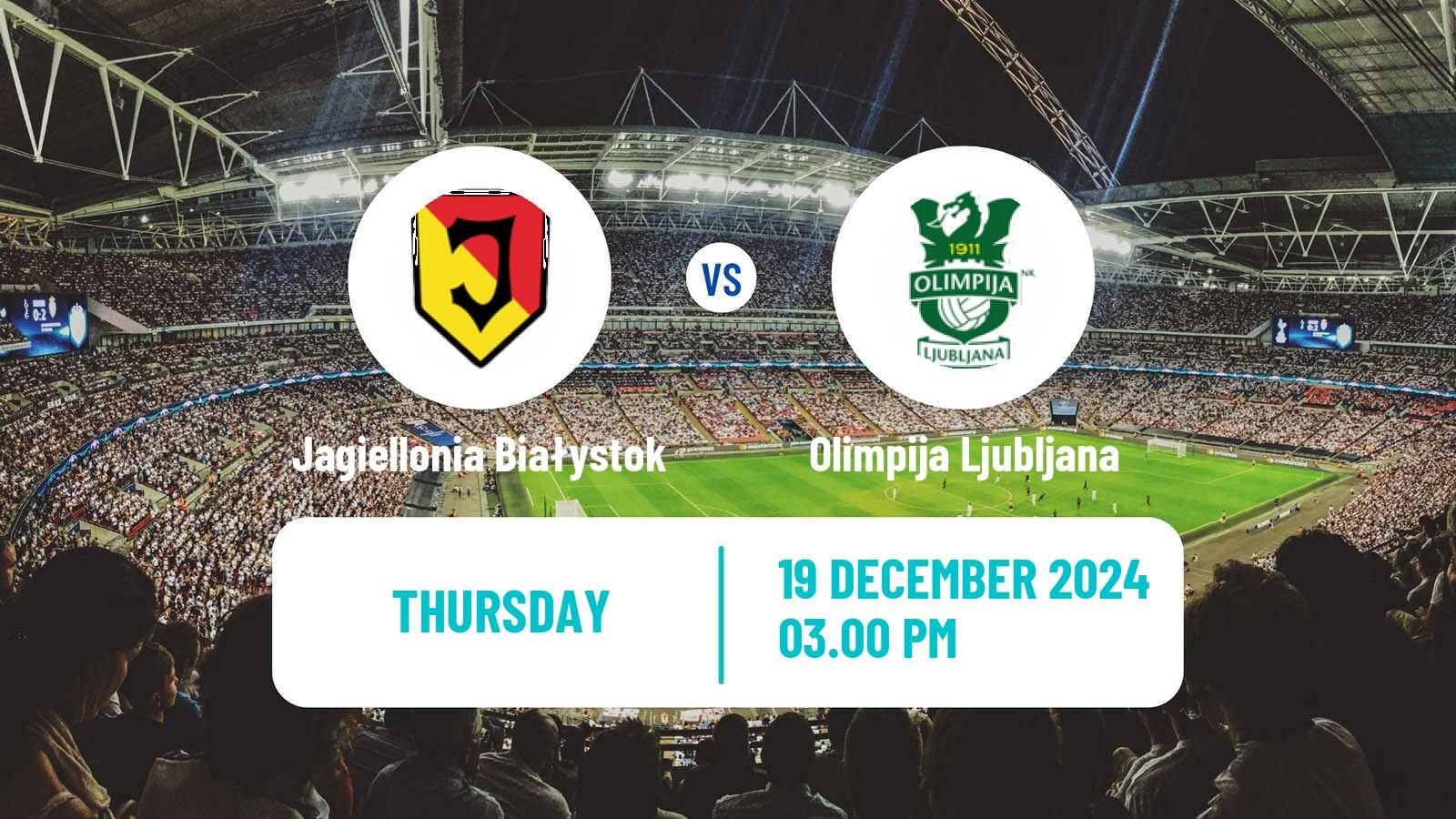 Soccer UEFA Europa Conference League Jagiellonia Białystok - Olimpija Ljubljana