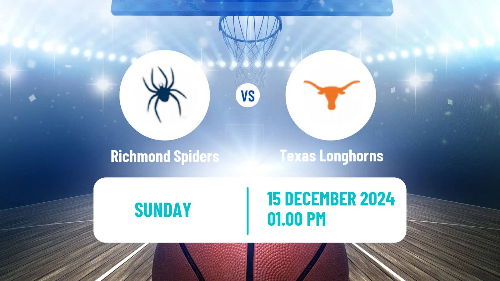 Basketball NCAA College Basketball Women Richmond Spiders - Texas Longhorns