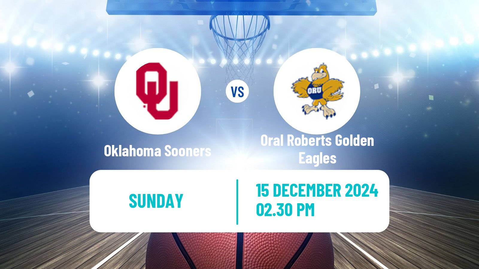 Basketball NCAA College Basketball Women Oklahoma Sooners - Oral Roberts Golden Eagles