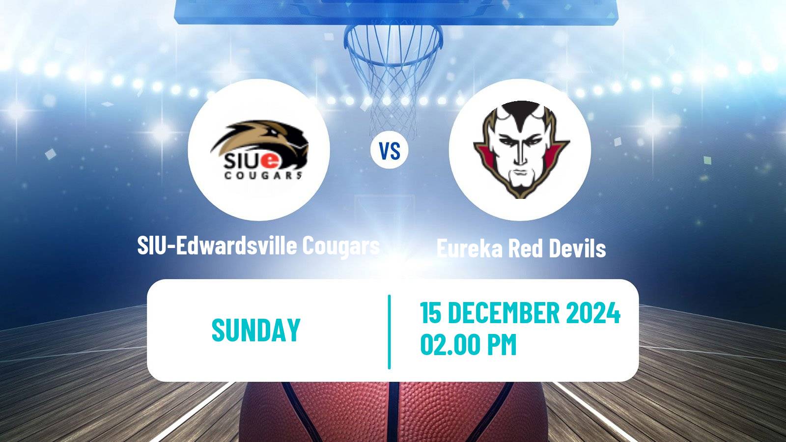 Basketball NCAA College Basketball SIU-Edwardsville Cougars - Eureka Red Devils