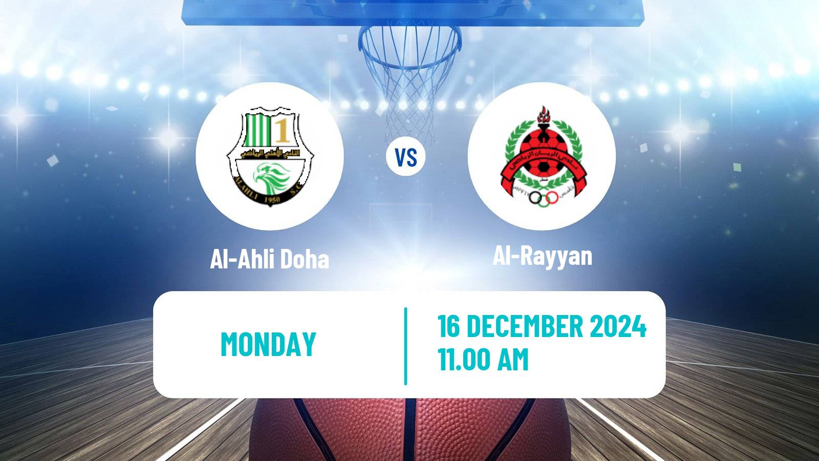 Basketball Qatar Basketball League Al-Ahli Doha - Al-Rayyan