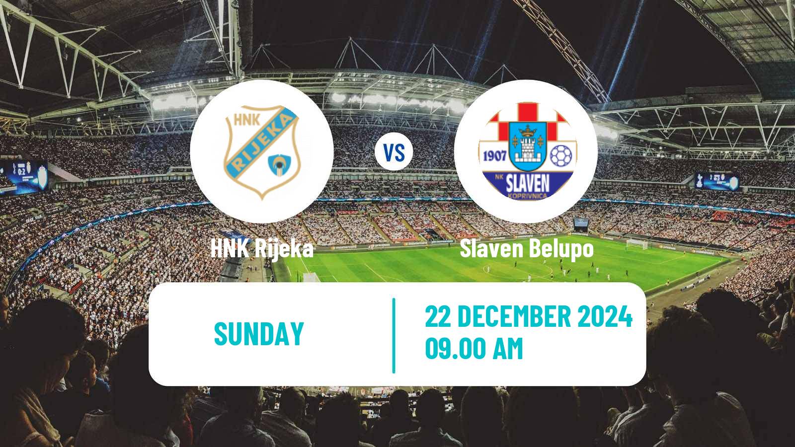 Soccer Croatian HNL Rijeka - Slaven Belupo