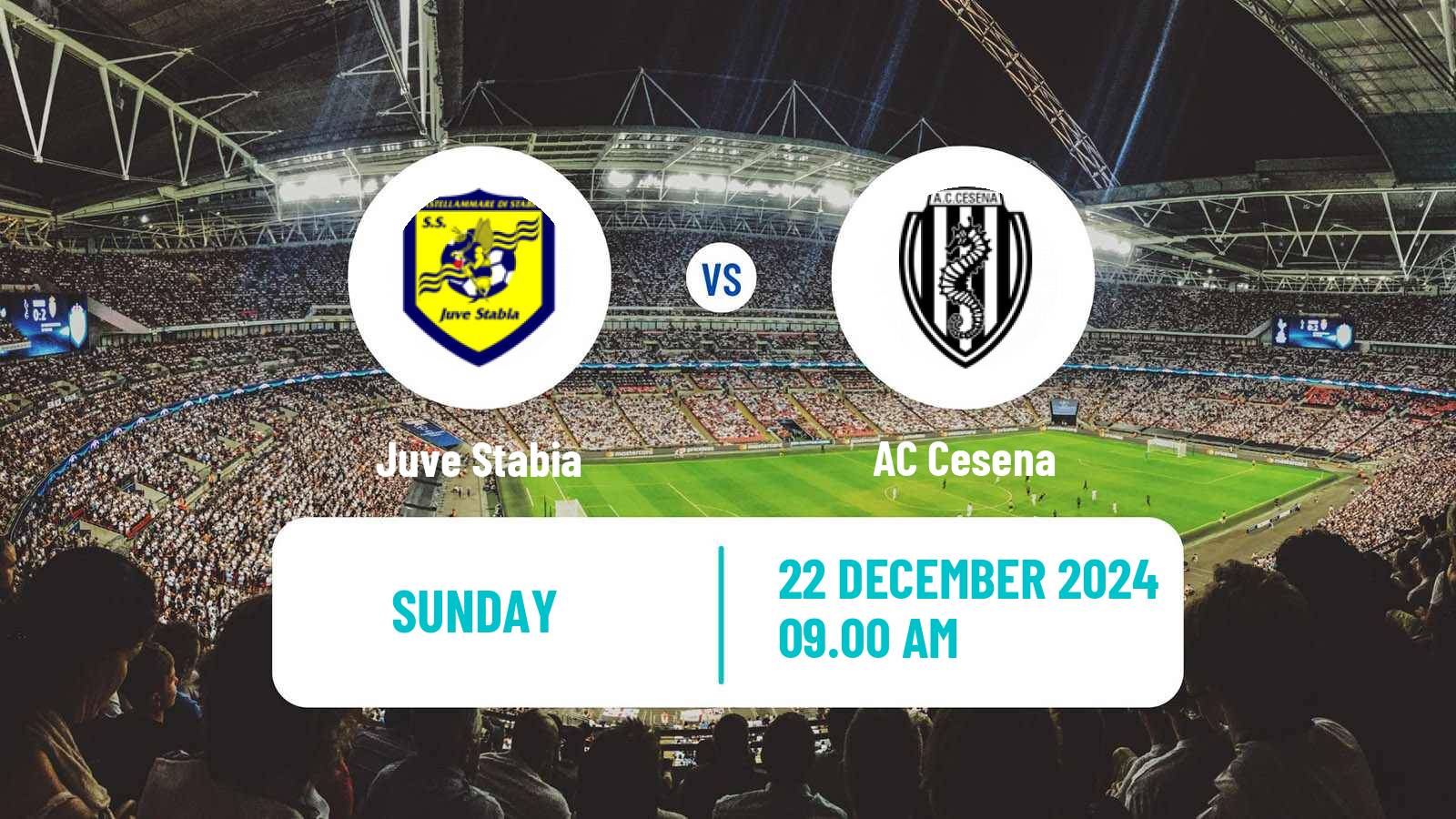 Soccer Italian Serie B Juve Stabia - Cesena