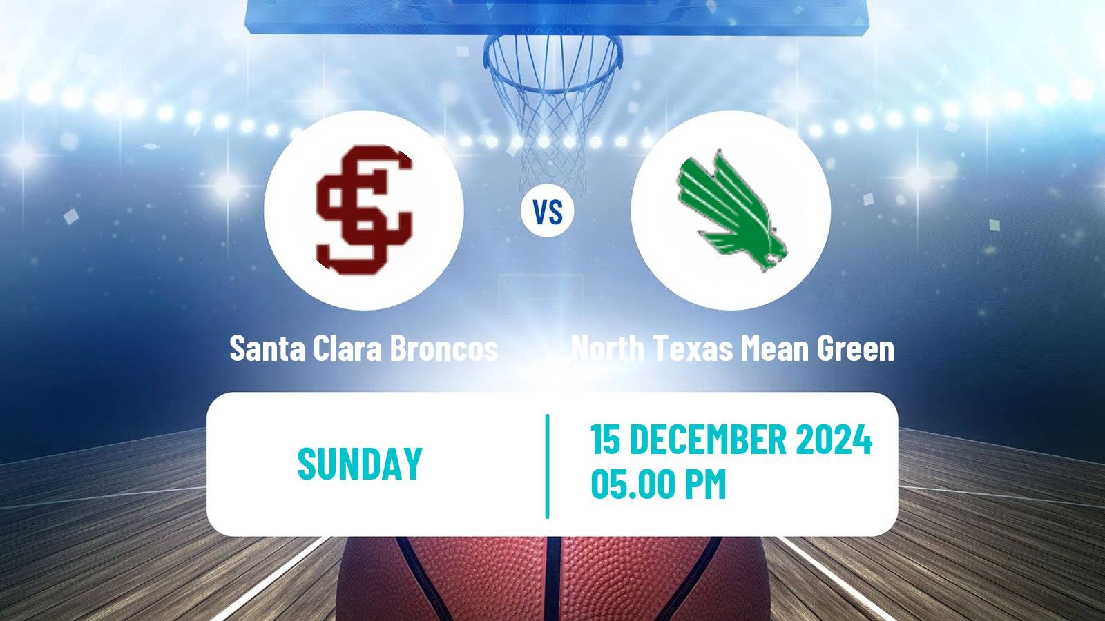 Basketball NCAA College Basketball Women Santa Clara Broncos - North Texas Mean Green