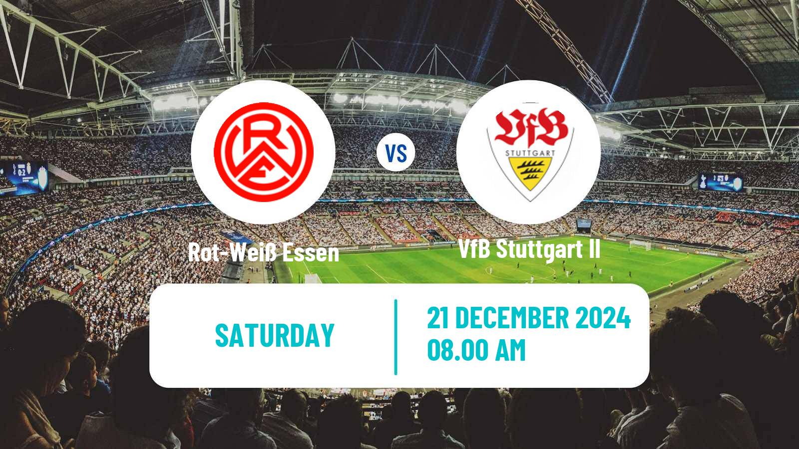 Soccer German 3 Bundesliga Rot-Weiß Essen - VfB Stuttgart II