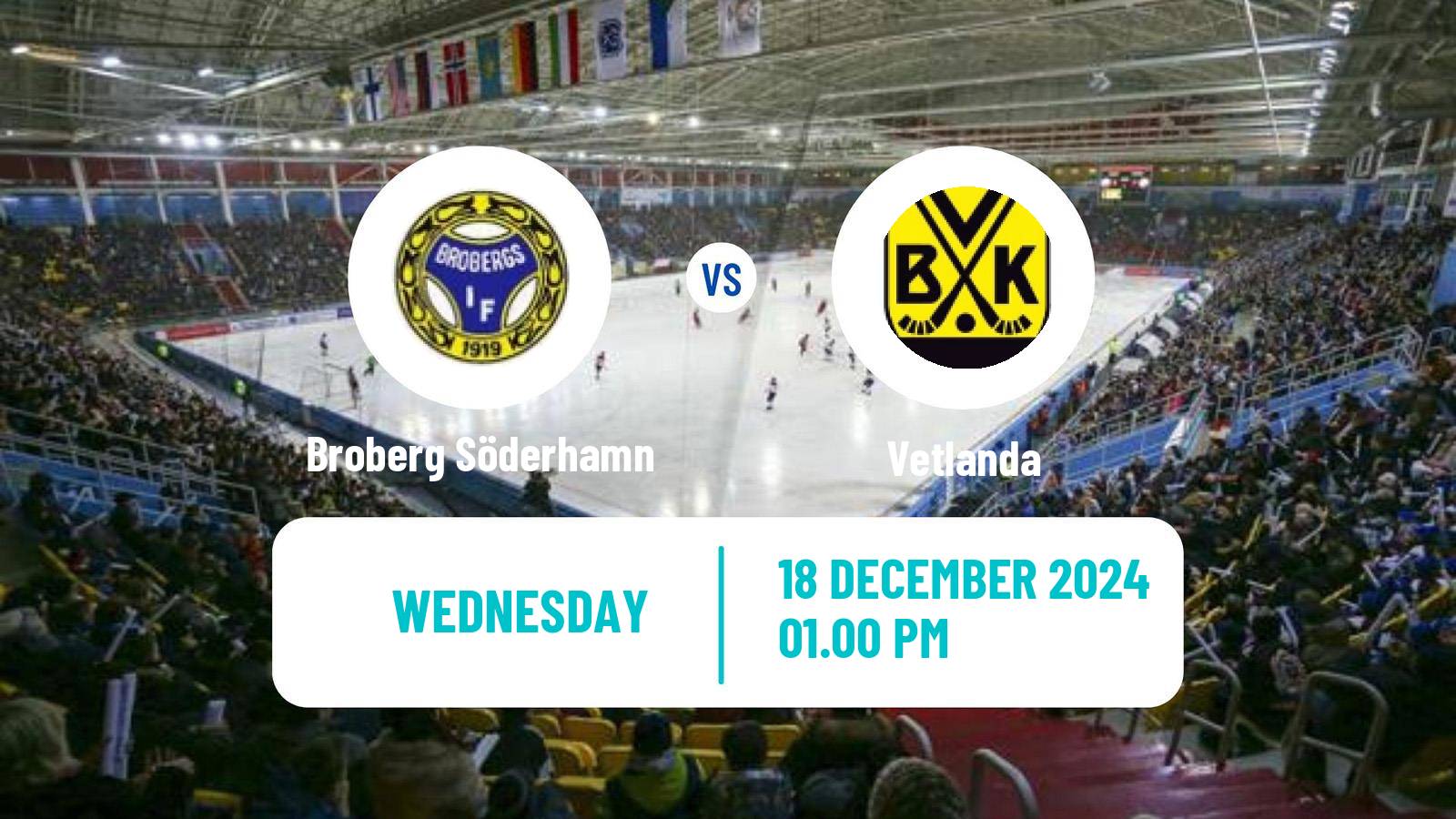 Bandy Swedish Elitserien Bandy Broberg Söderhamn - Vetlanda