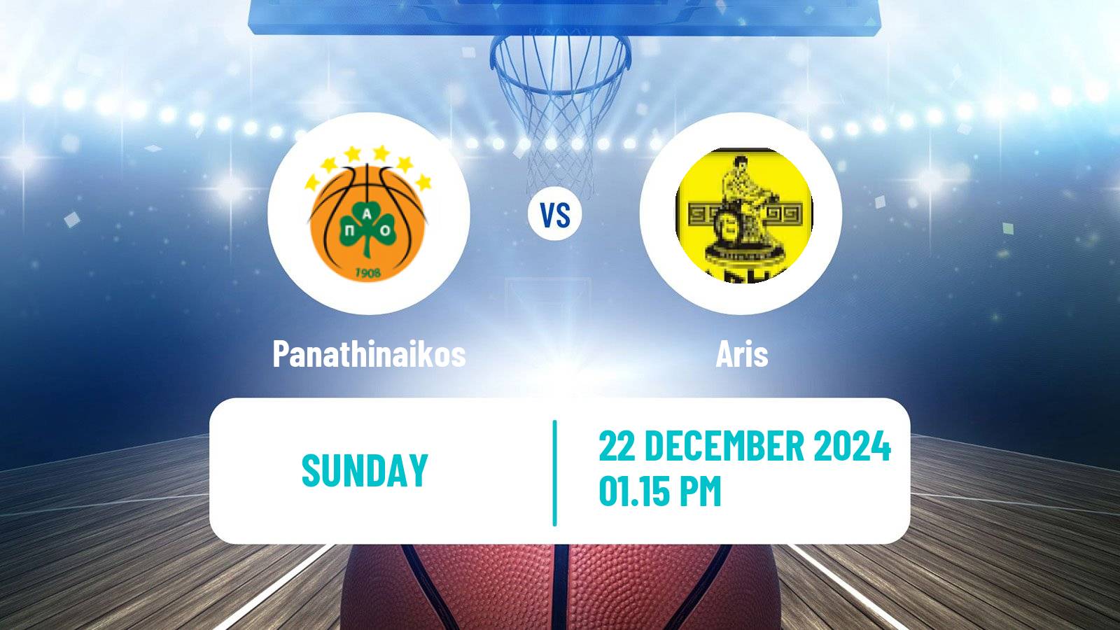 Basketball Greek Basket League A1 Panathinaikos - Aris