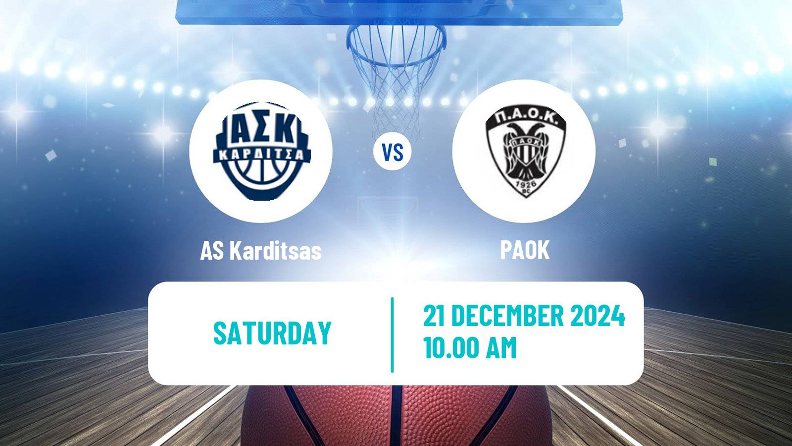 Basketball Greek Basket League A1 Karditsas - PAOK